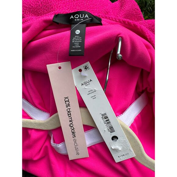 AQUA SWIM O-Ring Metallic Crinkle One Piece Swimsuit - Picture 7 of 7